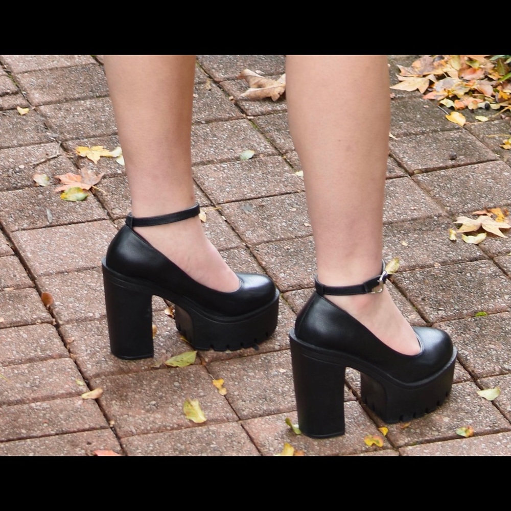 Black Platform Maryjanes